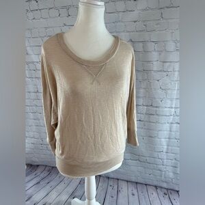 POOF BRAND LONG SLEEVE BEIGE TUNIC - Size Medium SKU:180